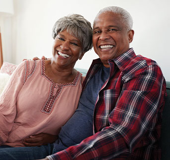 Couple sitting on couch. Link to Gifts by Estate Note.